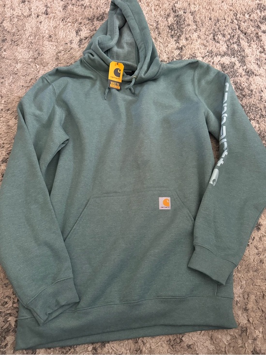 Carhartt Other - New it’s tags mens large Carhartt Teal Green Pullover Hooded Sweatshirt